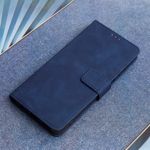 Snyggt Sammetsskal för Samsung Galaxy A34 5G i marinblå färg