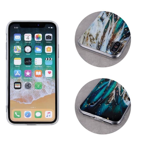 Guld Glam Skal för Samsung Galaxy S24 med fjädrar