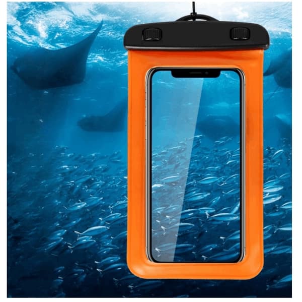 Vattentätt Mobilfodral PVC Armband 6.5" - Svart