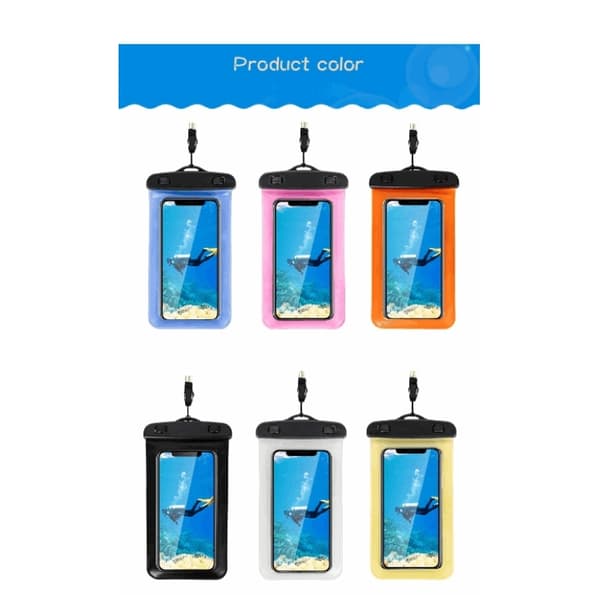 Vattentätt Mobilfodral PVC Armband 6.5" - Svart