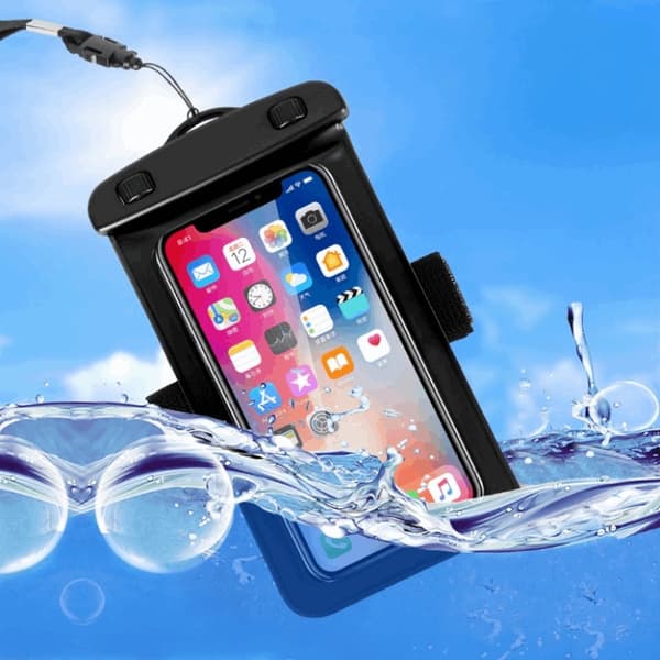 Vattentätt Mobilfodral PVC Armband 6.5" - Svart