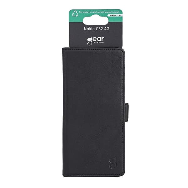 Gear Nokia C32 4G Plånboksfodral - Svart