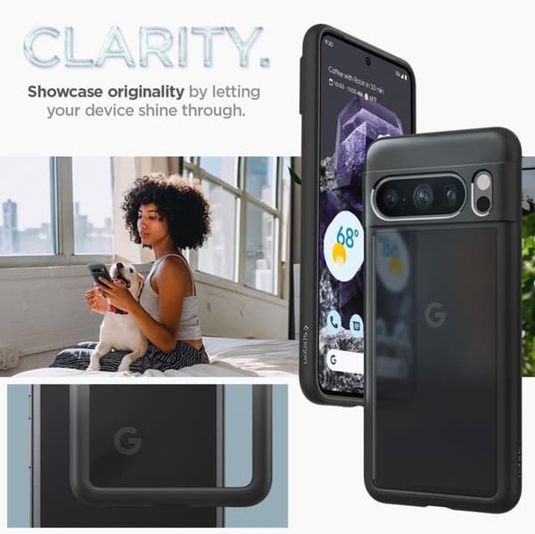 Spigen Google Pixel 8 Pro Mobilskal Ultra Hybrid - Matte Svart