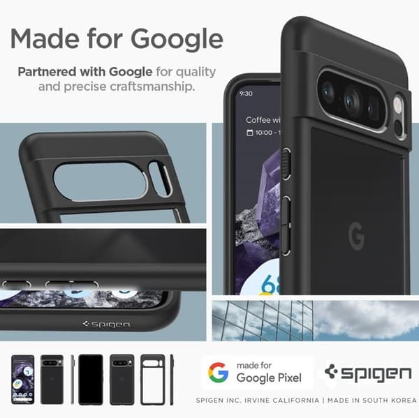 Spigen Google Pixel 8 Pro Mobilskal Ultra Hybrid - Matte Svart