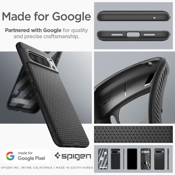 Spigen Google Pixel 8 Pro Mobilskal Liquid Air - Matte Svart