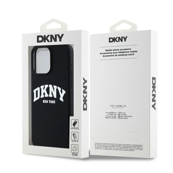 DKNY iPhone 14 Pro Max Mobilskal MagSafe Silikon Vit Logo