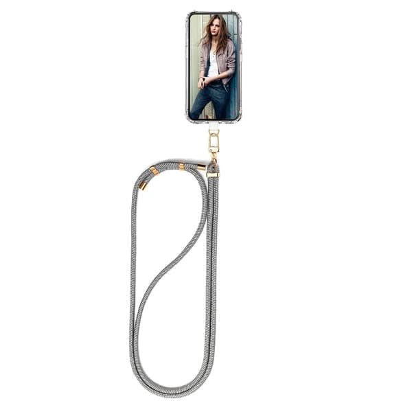 Boom iPhone 8 Plus Skal med Halsband - Grå