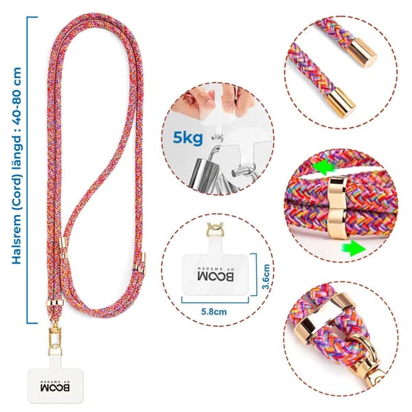 Boom Galaxy A52 5G Skal med Halsband - Orange