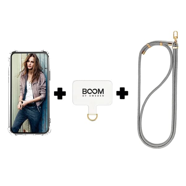 Boom Galaxy A52 5G Skal med Halsband - Grå