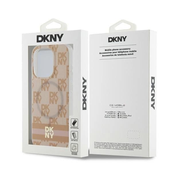 DKNY iPhone 15 Pro Mobilskal Magsafe IML Checkered Mono