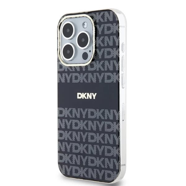 DKNY iPhone 15 Pro Mobilskal Magsafe IML Mono & Stripe - Svart