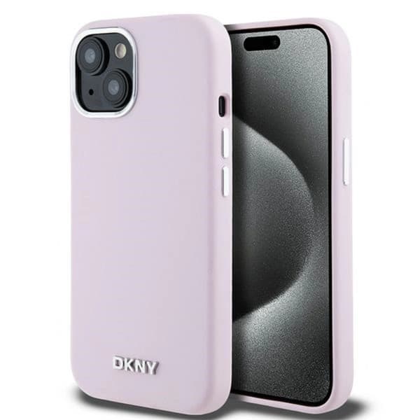 DKNY iPhone 15/14/13 Mobilskal Magsafe Liquid Silikon Small Metal Logo