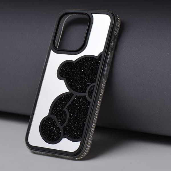 iPhone 16 Mobilskal Teddy Bear - Svart