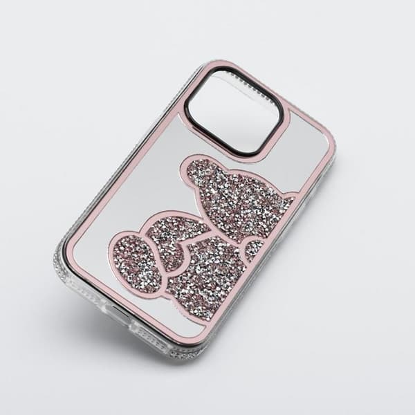 iPhone 16 Mobilskal Teddy Bear - Rosa
