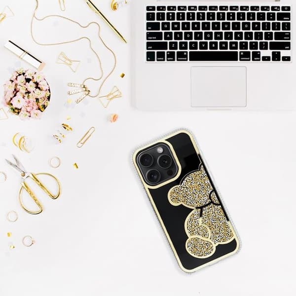 iPhone 13 Mobilskal Teddy Bear - Guld