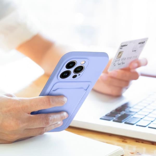 iPhone 16 Pro Max Mobilskal Korthållare - Violett