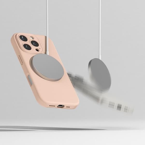 Ringke iPhone 16 Pro Max Mobilskal Magsafe Silikon Magnetic - Rosa Sand
