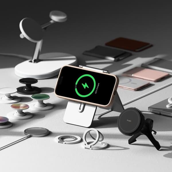 Ringke iPhone 16 Pro Max Mobilskal Magsafe Silikon Magnetic - Rosa Sand