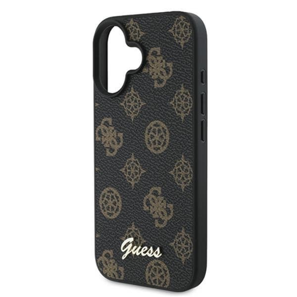 Guess iPhone 16 Plus Mobilskal Magsafe Peony Script - Svart