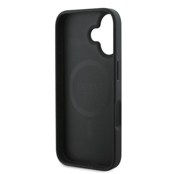 Guess iPhone 16 Plus Mobilskal Magsafe Peony Script - Svart