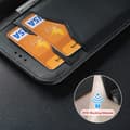 Miniatyrbild 7 av 11: Dux Ducis iPhone 16 Pro Plånboksfodral Äkta Läder Hivo - Svart