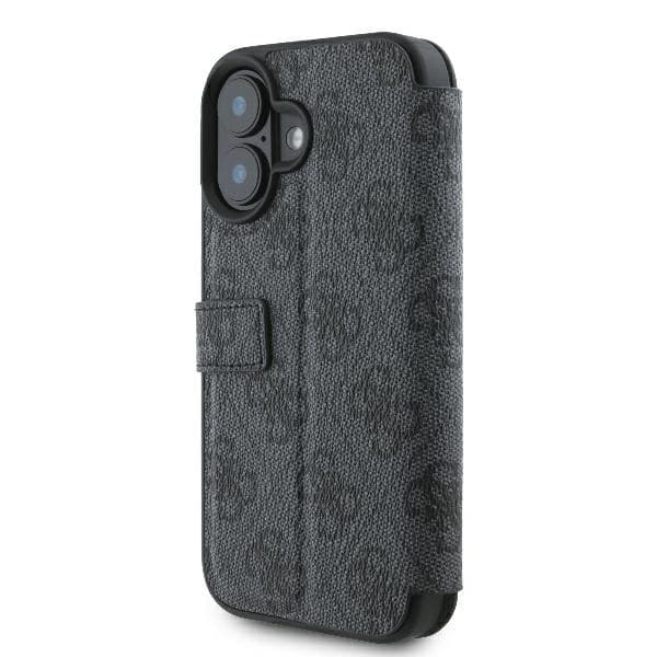 Guess iPhone 16 Plus Plånboksfodral 4G Metal Logo - Svart