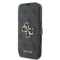 Miniatyrbild 6 av 8: Guess iPhone 16 Plus Plånboksfodral 4G Metal Logo - Svart