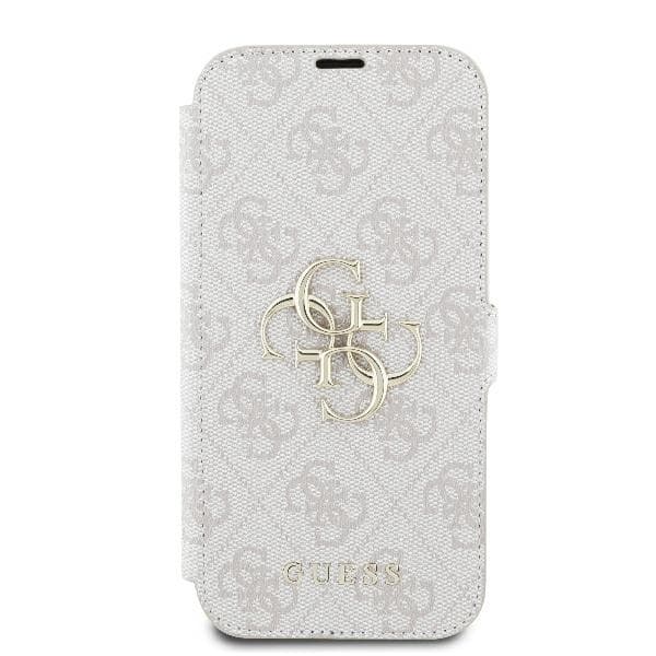 Guess iPhone 16 Plus Plånboksfodral 4G Metal Logo - Rosa