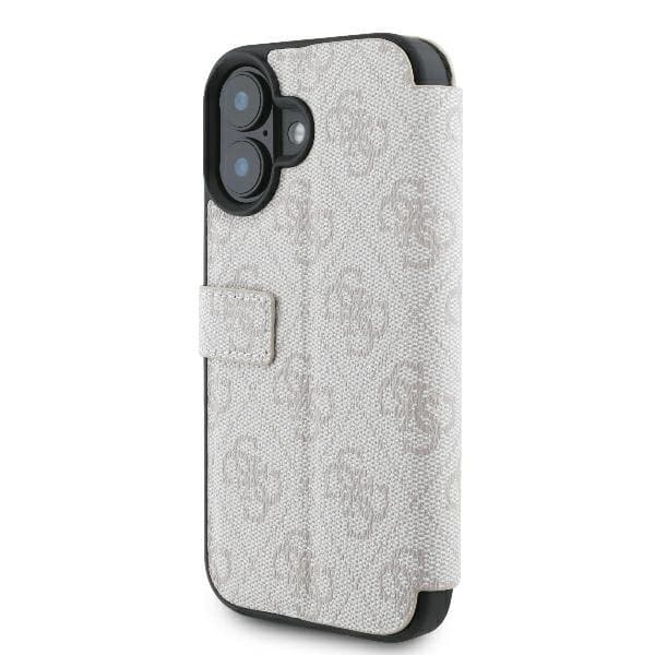 Guess iPhone 16 Plus Plånboksfodral 4G Metal Logo - Rosa