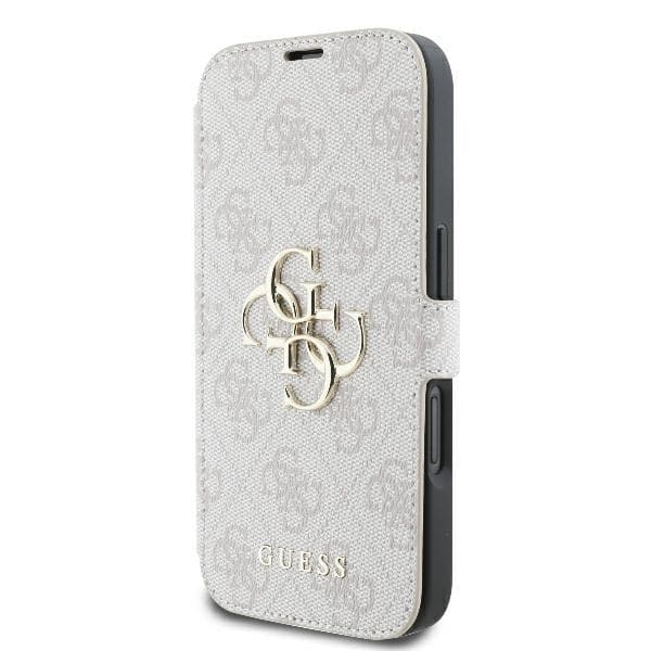 Guess iPhone 16 Plus Plånboksfodral 4G Metal Logo - Rosa