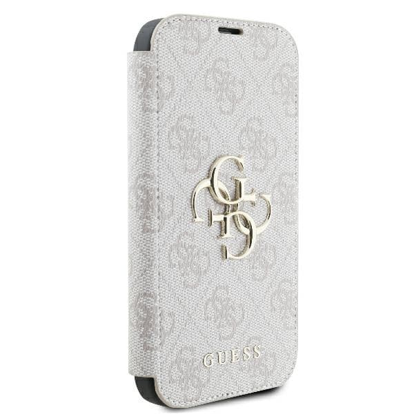 Guess iPhone 16 Plus Plånboksfodral 4G Metal Logo - Rosa