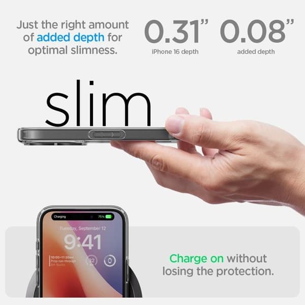 Spigen iPhone 16 Mobilskal Ultra Hybrid - Crystal Clear