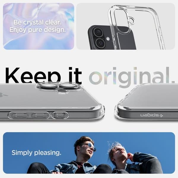Spigen iPhone 16 Mobilskal Ultra Hybrid - Crystal Clear