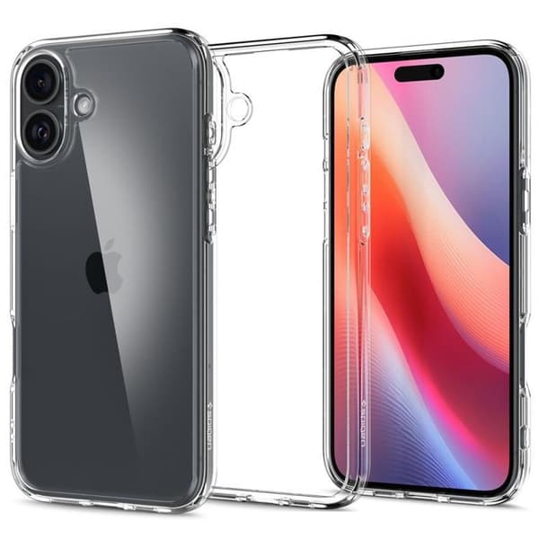 Spigen iPhone 16 Mobilskal Ultra Hybrid - Crystal Clear