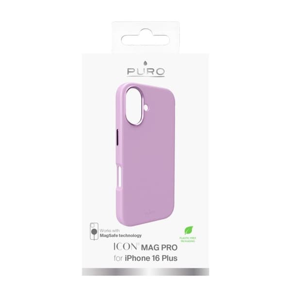 Puro iPhone 16 Plus Mobilskal Magsafe Icon Pro Silikon - Rosa