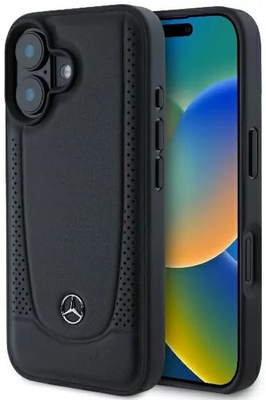 Mercedes iPhone 16 Mobilskal Läder Urban - Svart