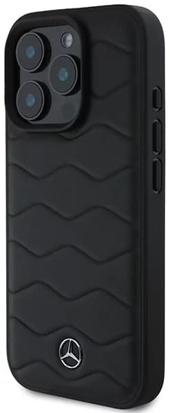 Mercedes iPhone 16 Pro Mobilskal MB Waves Läder - Svart