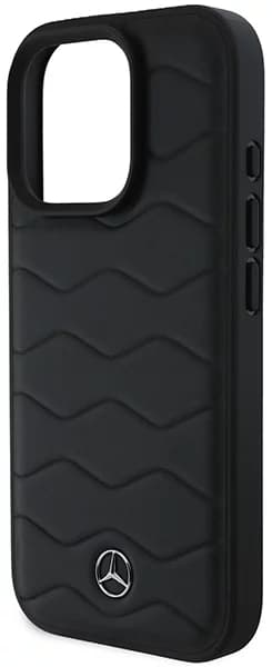 Mercedes iPhone 16 Pro Mobilskal MB Waves Läder - Svart