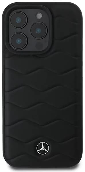 Mercedes iPhone 16 Pro Mobilskal MB Waves Läder - Svart