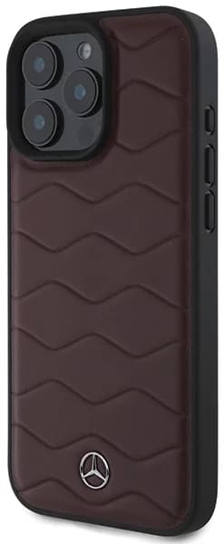 Mercedes iPhone 16 Pro Max Mobilskal MB Waves Läder - Röd