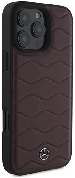 Mercedes iPhone 16 Pro Max Mobilskal MB Waves Läder - Röd