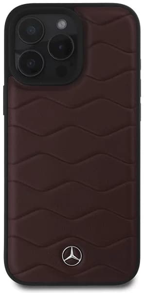 Mercedes iPhone 16 Pro Max Mobilskal MB Waves Läder - Röd