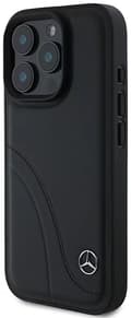 Miniatyrbild 3 av 8: Mercedes iPhone 16 Pro Max Mobilskal MB Curved Stitches - Svart
