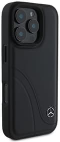 Miniatyrbild 4 av 8: Mercedes iPhone 16 Pro Max Mobilskal MB Curved Stitches - Svart