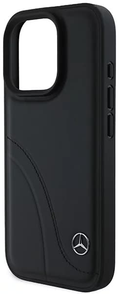 Mercedes iPhone 16 Pro Max Mobilskal MB Curved Stitches - Svart