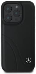 Miniatyrbild 2 av 8: Mercedes iPhone 16 Pro Max Mobilskal MB Curved Stitches - Svart