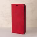 Miniatyrbild 5 av 7: iPhone 7/8/SE (2020/2022) Plånboksfodral Smart Suede - Röd