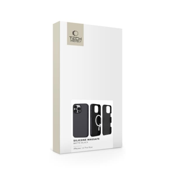 Tech-Protect iPhone 16 Pro Max Mobilskal Magsafe Silikon - Svart