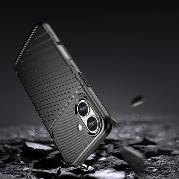 iPhone 16 Plus Mobilskal Silikon Thunder - Svart
