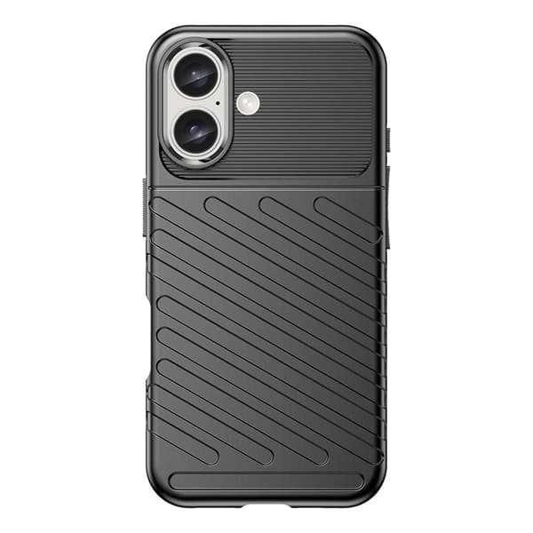 iPhone 16 Plus Mobilskal Silikon Thunder - Svart